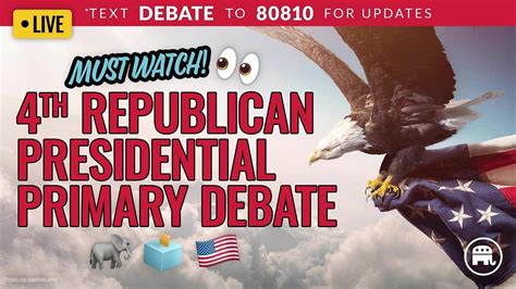 The Fourth Republican Presidential Primary Debate of 2024, hosted by News Nation, will air on The CW tonight at 8/7c!  Tune in!